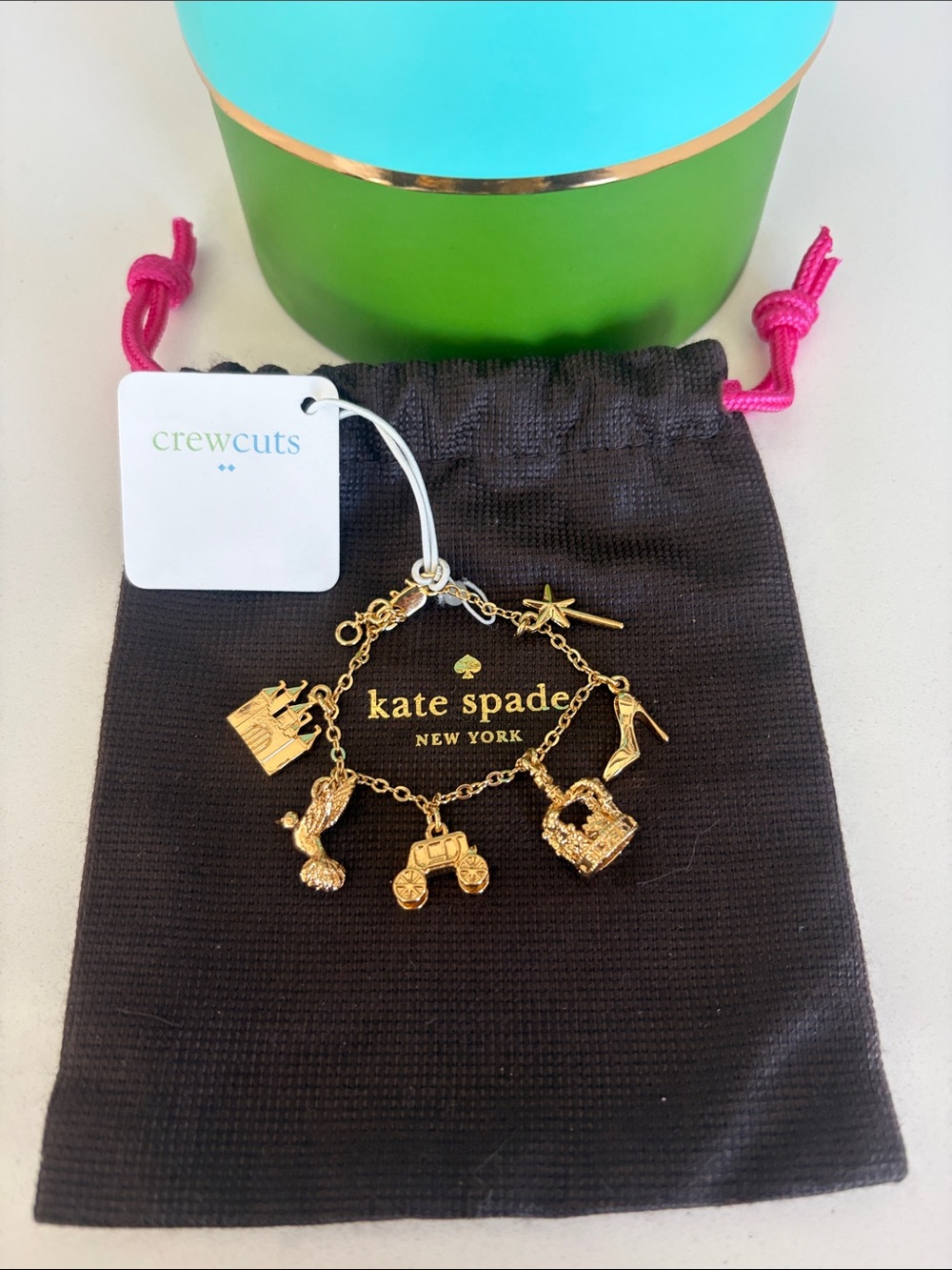 kate spade Gold Kids Charm Bracelet with Playful Charms